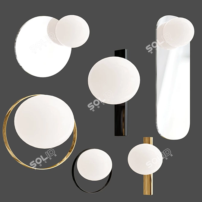 Sleek and Stylish: CIRC - Wall Lights. 3D model image 2