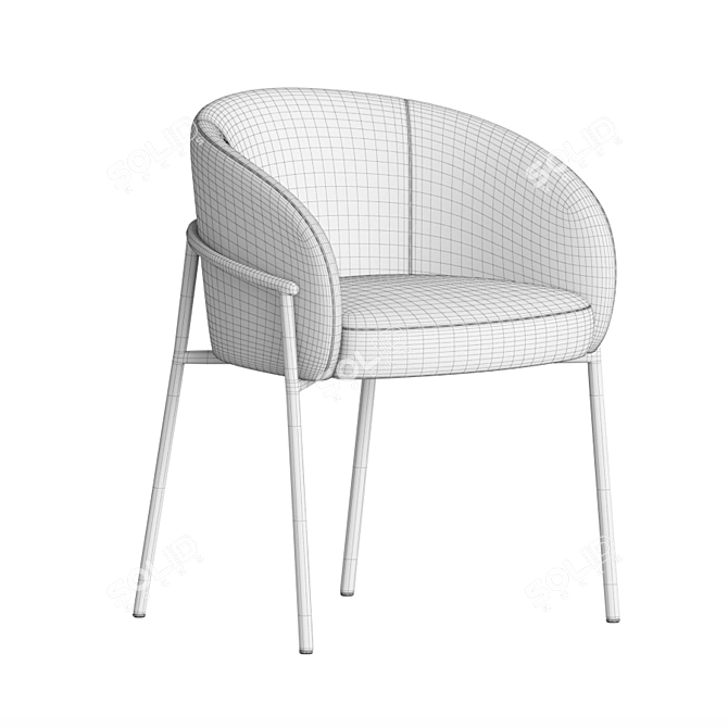 Luxuriously Chic Rimo Dining Chair 3D model image 4