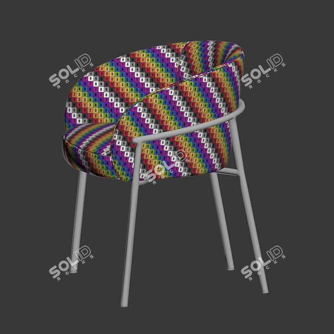 Luxuriously Chic Rimo Dining Chair 3D model image 5