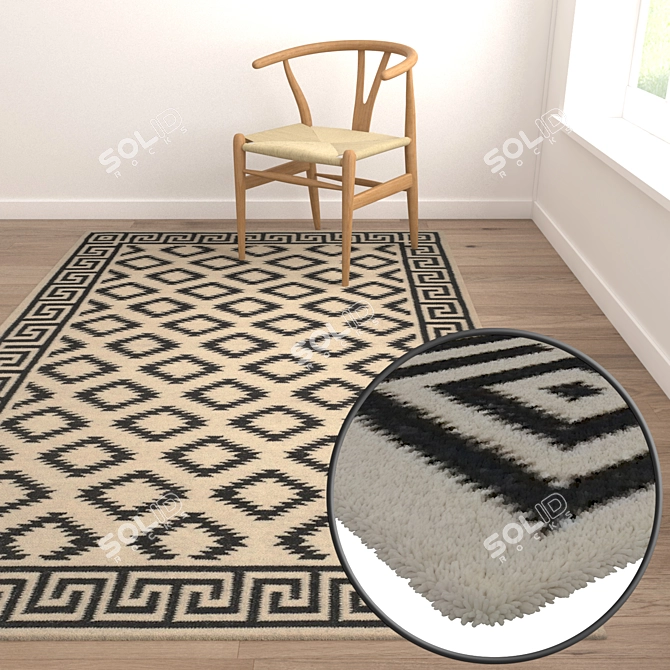 Luxury Carpet Set | High-Quality Textures 3D model image 5