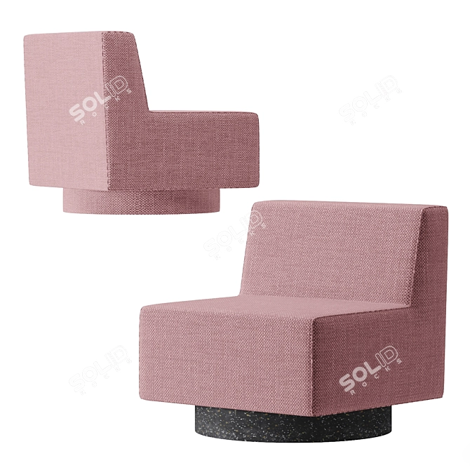 Modular Lounge with Confetti Design 3D model image 2