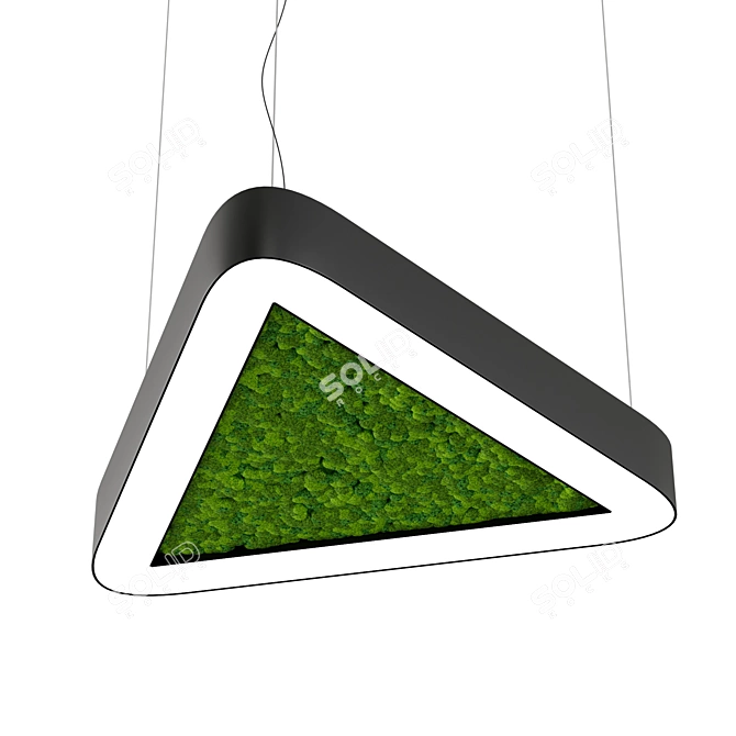 Moss Green Triangle OM Lamp 3D model image 1