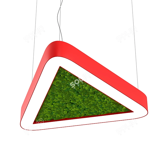 Moss Green Triangle OM Lamp 3D model image 2