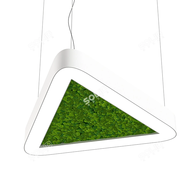 Moss Green Triangle OM Lamp 3D model image 3