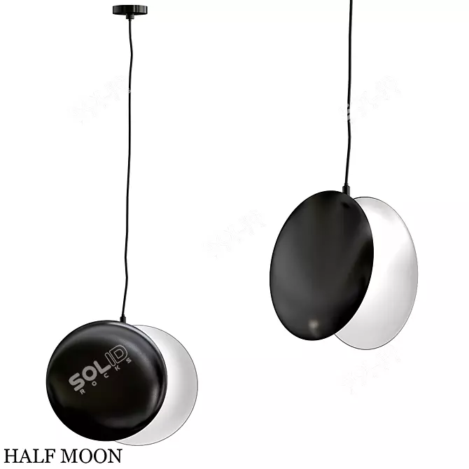 Sleek Moonlight Design Sculpture 3D model image 1