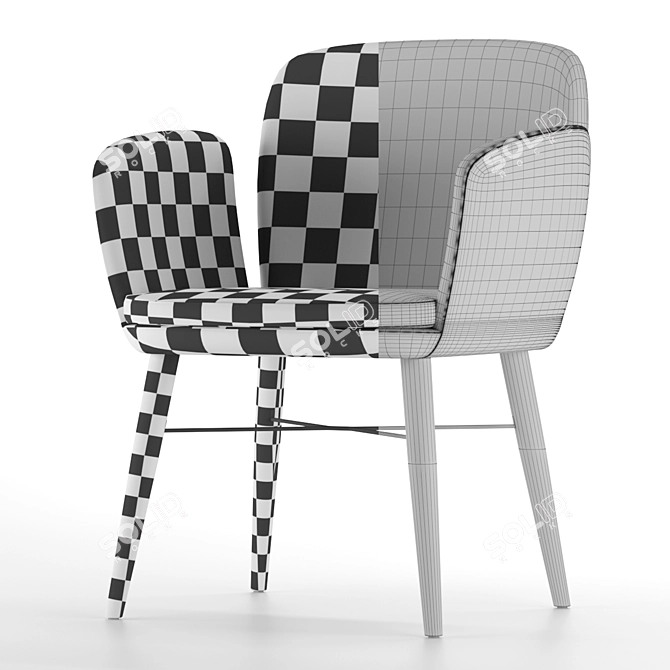 Sleek Millimeter Chair 3D model image 3