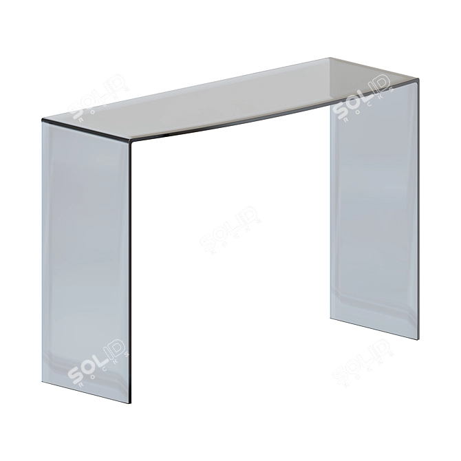 Stylish Glass Console Table 3D model image 1