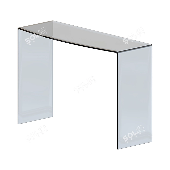 Stylish Glass Console Table 3D model image 2