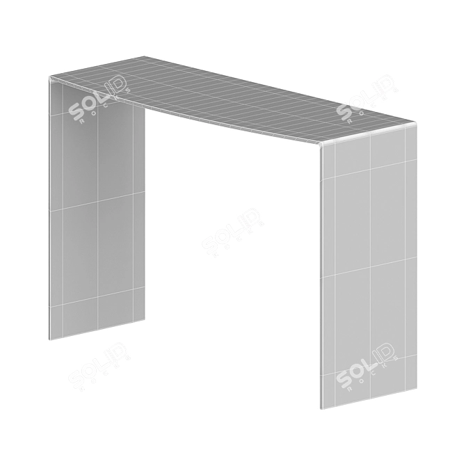 Stylish Glass Console Table 3D model image 4