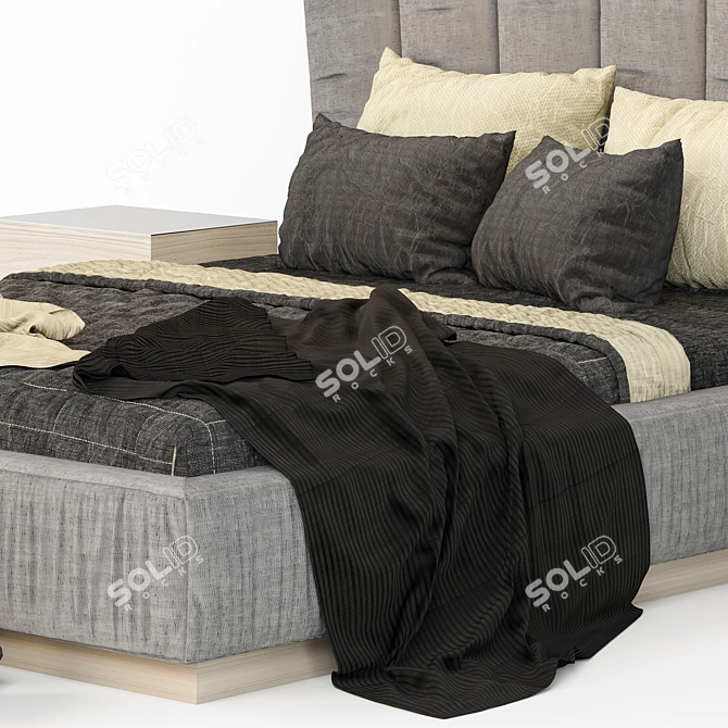 Modern Bed Design 03 3D model image 3