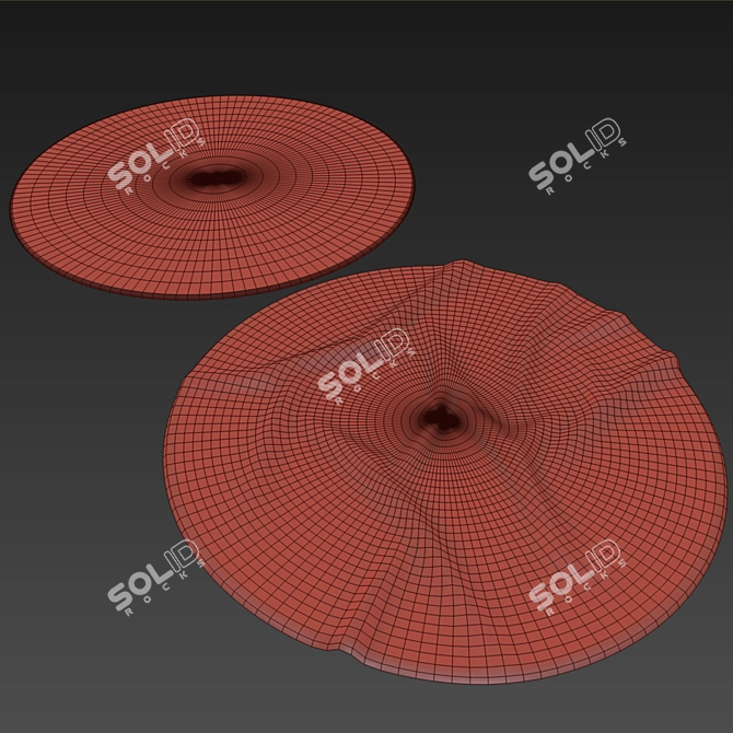 Round Carpets Set - 6pcs 3D model image 5