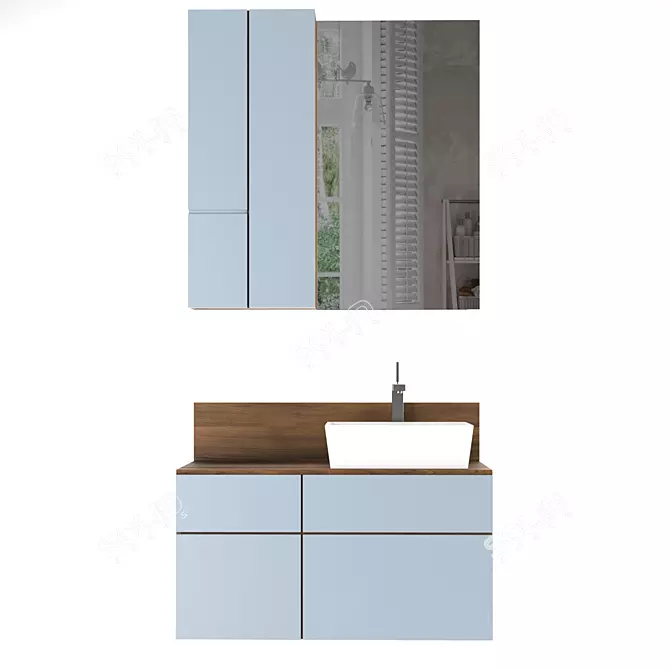 Aquaton Michelle Bathroom Set 3D model image 1