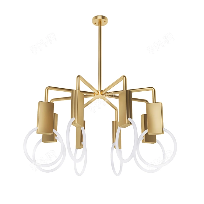 Circus 8 Brass & Steel Lamp 3D model image 1