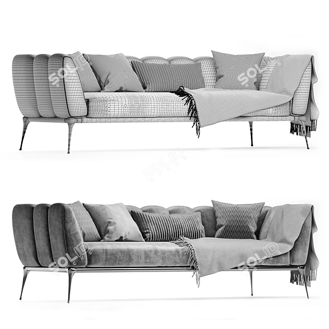 Iseo Cantori: Stylish and Spacious Sofa 3D model image 4