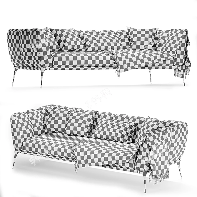 Iseo Cantori: Stylish and Spacious Sofa 3D model image 5