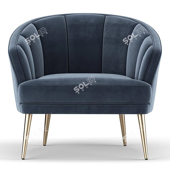 Elegant Maya Armchair 3D model image 3