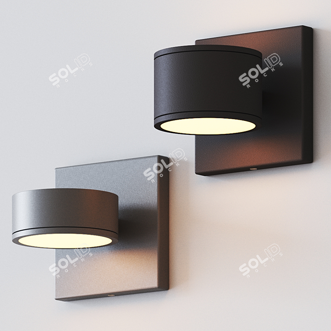 Ceres Outdoor Wall Sconce: Sleek Geometric Design 3D model image 1