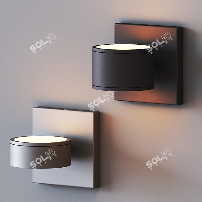 Ceres Outdoor Wall Sconce: Sleek Geometric Design 3D model image 2