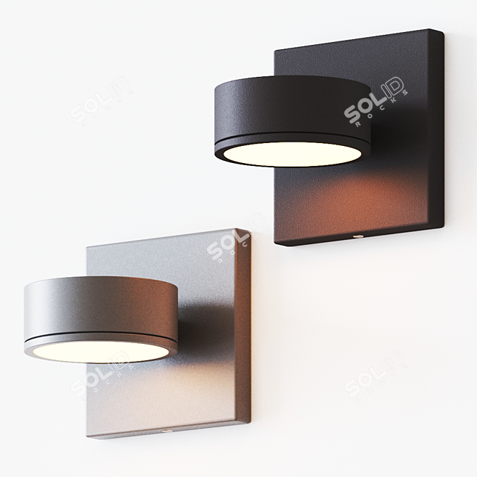 Ceres Outdoor Wall Sconce: Sleek Geometric Design 3D model image 3