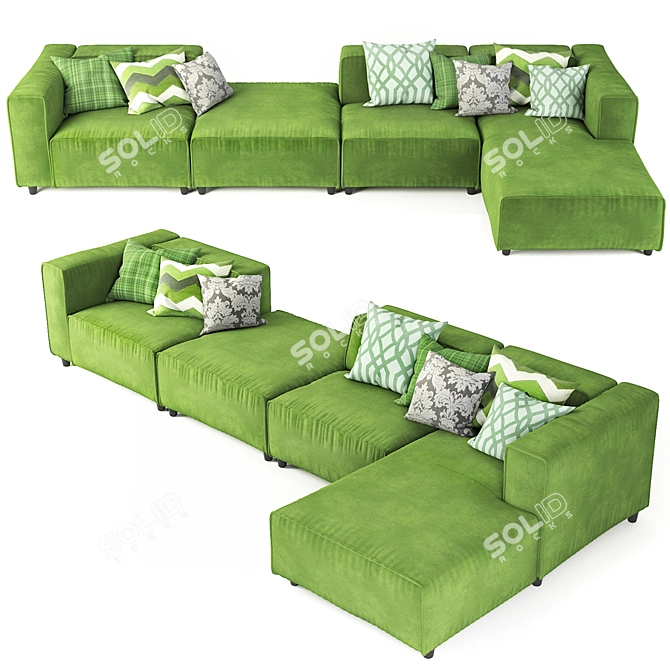 Modern BoConcept Carmo Sectional 3D model image 2