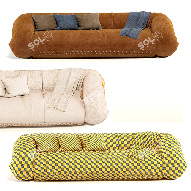 Transforming Beauty: Anfibio Sofa 3D model image 3