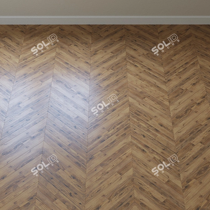 Golden State Hickory Parquet 3D model image 4