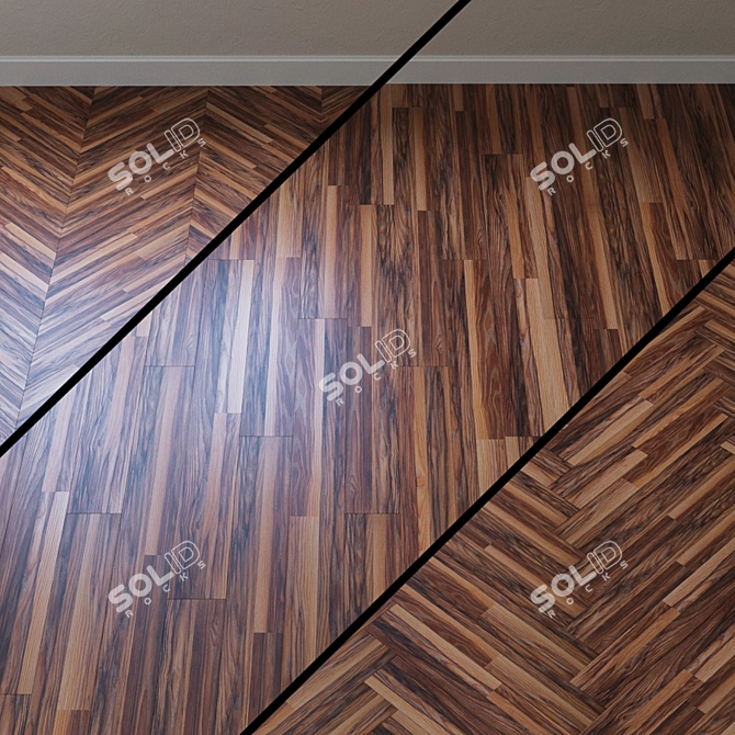 Tiger Oak Parquet: Krono Original Kastello 3D model image 1