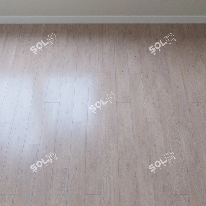 Elegant Oak Parquet Flooring 3D model image 2