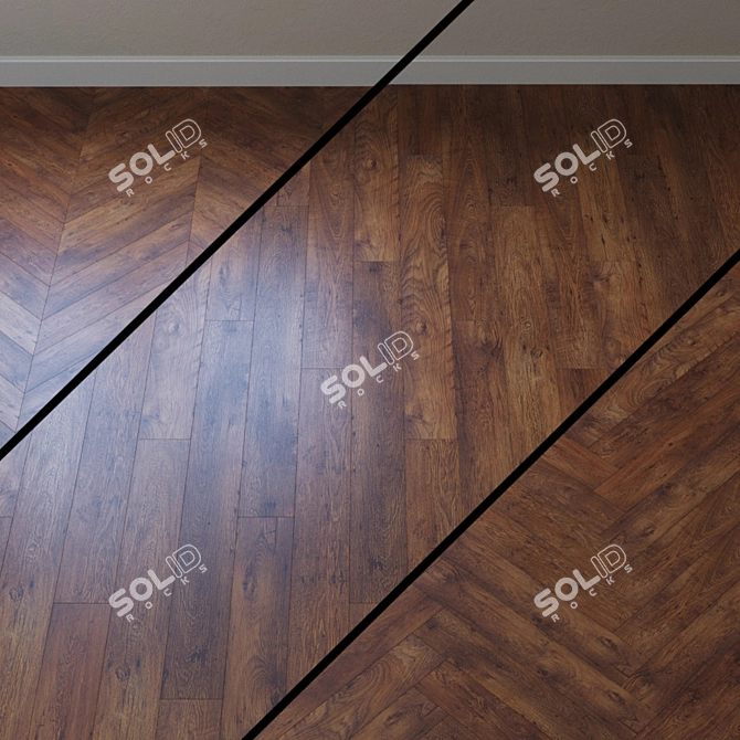 Rustic Oak Parquet: Krono Original Kastello 3D model image 1