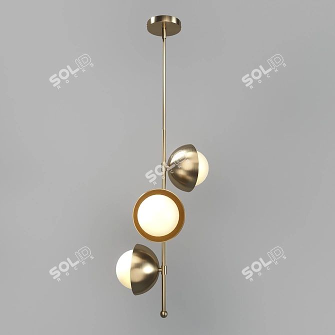 Benta 44.1235: Modern Brass Pendant Light 3D model image 1