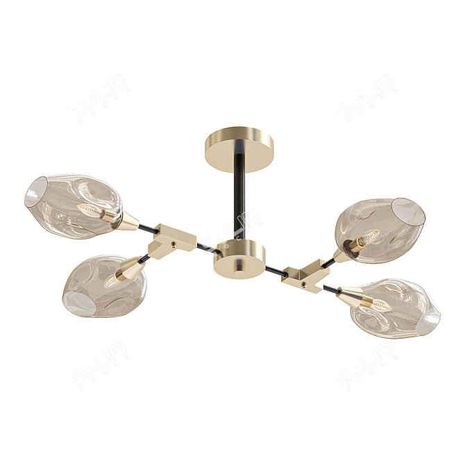 Elegant Glow Chandelier 3D model image 1