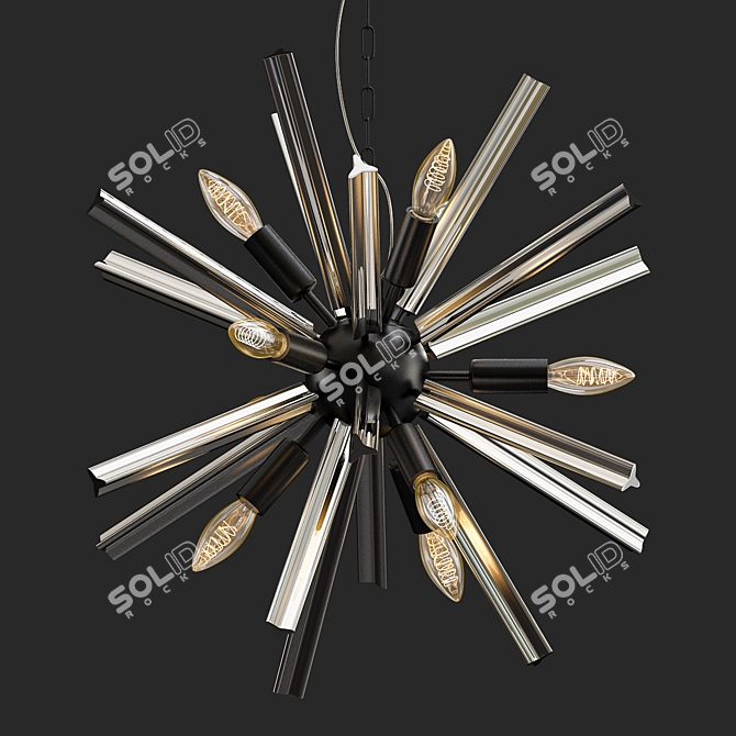 Elegant GALILEA Chandelier 3D model image 1