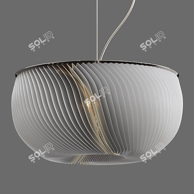 Elegant Sage Pendant Lights 3D model image 1