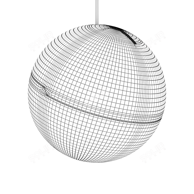 Modern Pendant Light | Black & White | Metal & Acrylic 3D model image 4