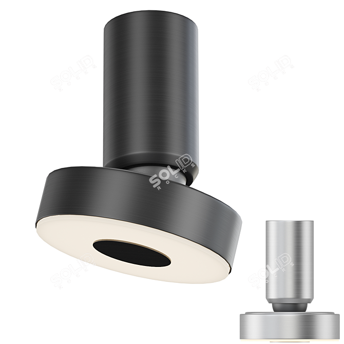 Stylish Rotating Spotlamp 3D model image 1