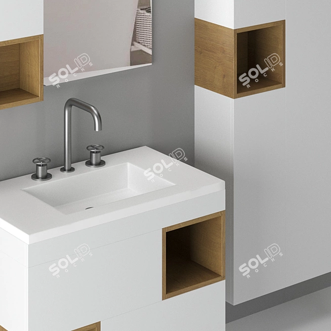 Sanflor Dallas Bathroom Furniture 3D model image 2