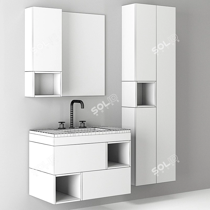 Sanflor Dallas Bathroom Furniture 3D model image 3