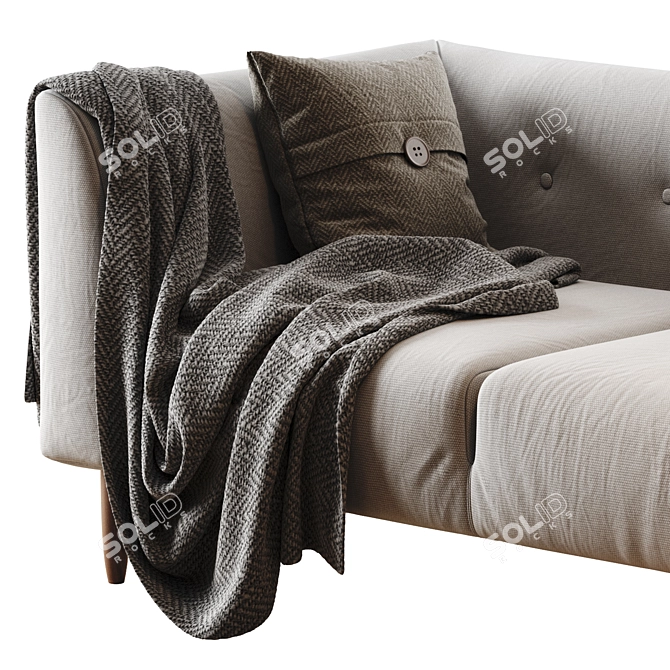 BLAZE Modern 3 Seater Sofa 3D model image 2