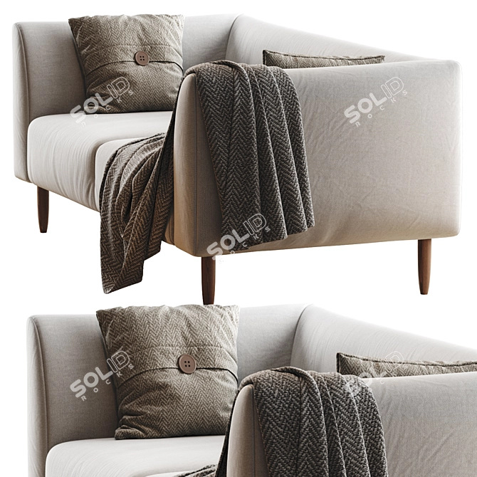BLAZE Modern 3 Seater Sofa 3D model image 4