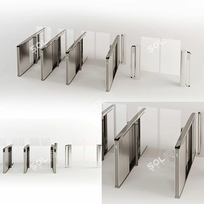 Secure Access Turnstile 3D model image 1