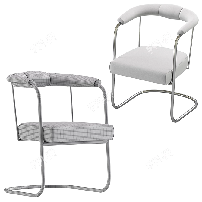 Alivar 185: Modern Armchair Elegance 3D model image 5