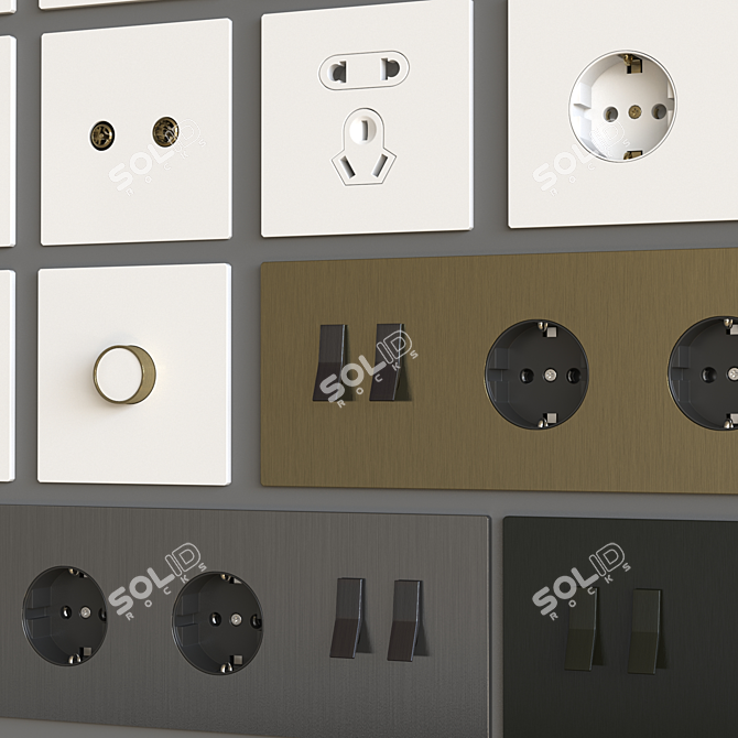 Barcelona Bridge Wall Switch Sockets 3D model image 4