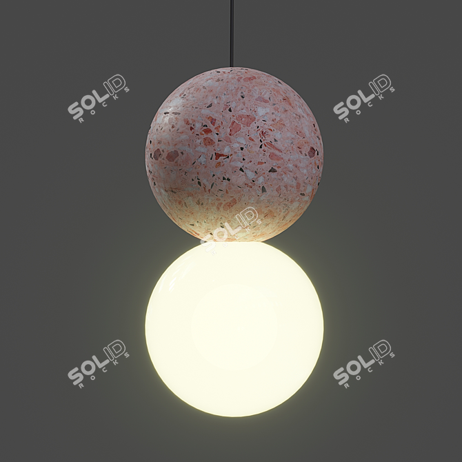 Scandinavian LILLA Pendant Lamp - Stylish and Modern 3D model image 1