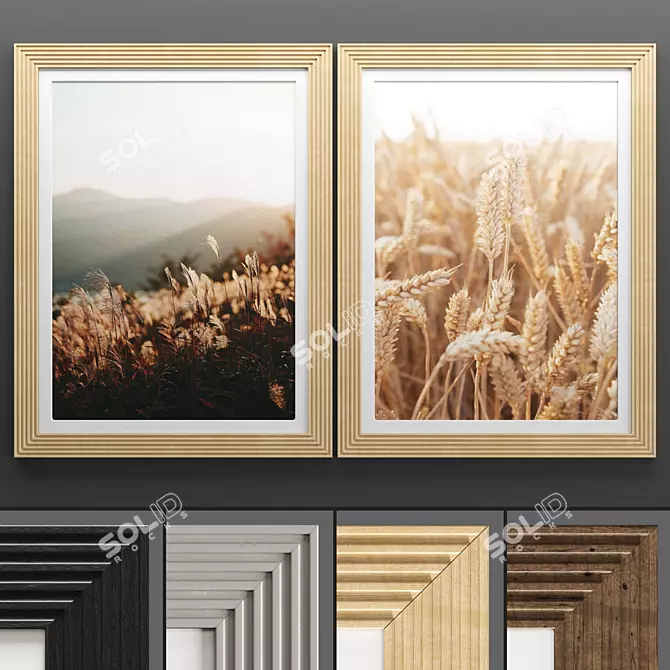 Art Frame 646: 50x70cm, 2 Frames, 4 Textures 3D model image 1