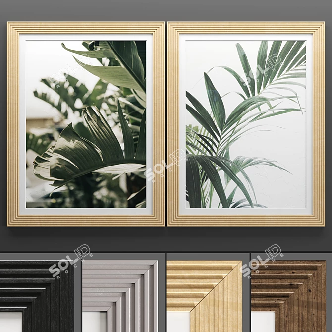 Modern Art Frame 647: Versatile Texture Frames 3D model image 1