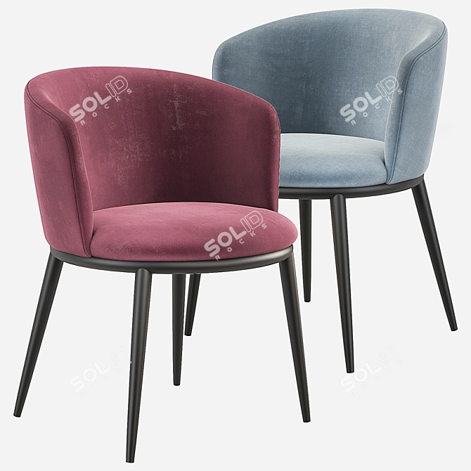 Elegant Eichholtz Filmore Dining Chair 3D model image 3