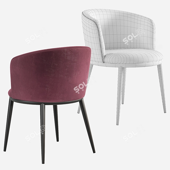 Elegant Eichholtz Filmore Dining Chair 3D model image 5