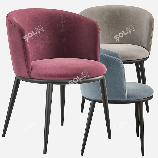 Elegant Eichholtz Filmore Dining Chair 3D model image 6