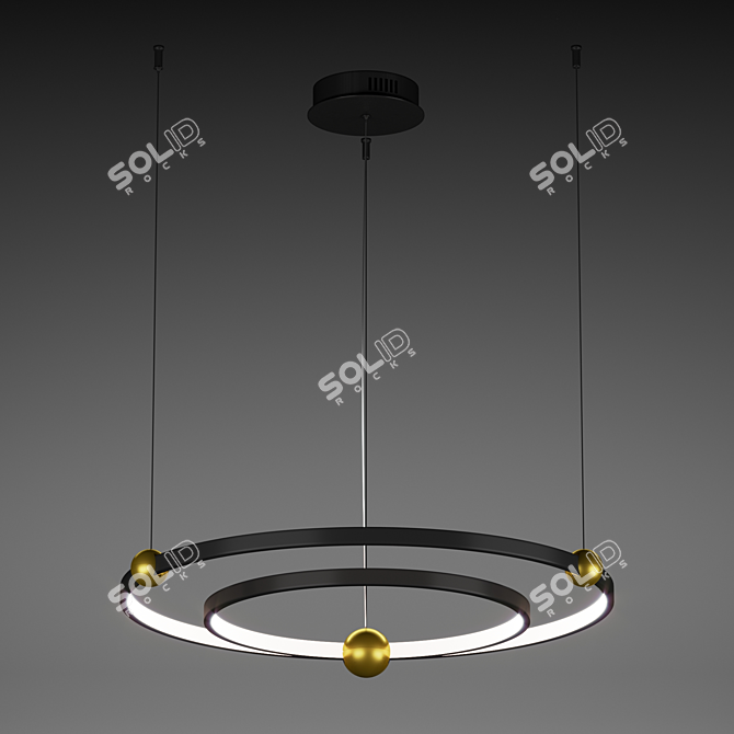 Elegant Amadeo Chandelier 1123 3D model image 1