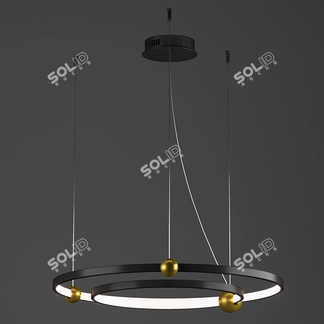 Elegant Amadeo Chandelier 1123 3D model image 3